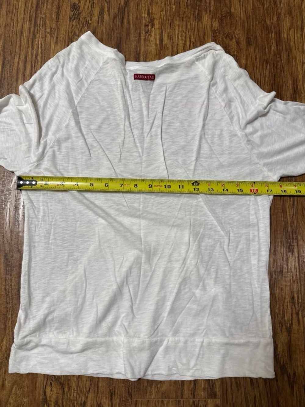 Hard Tail Long Sleeve Pullover Shirt with Kangaroo Pocket White Size Small - Picture 8 of 9